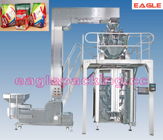 Block bottom|stand up bag packing machine for snack food, chips , beans , pet dog food, etc 